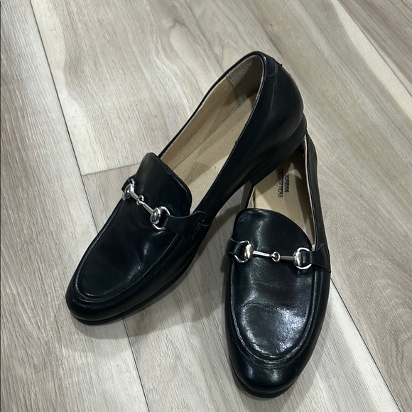 Banana Republic Shoes - Urban Outfitters Black Loafers with Silver Buckle